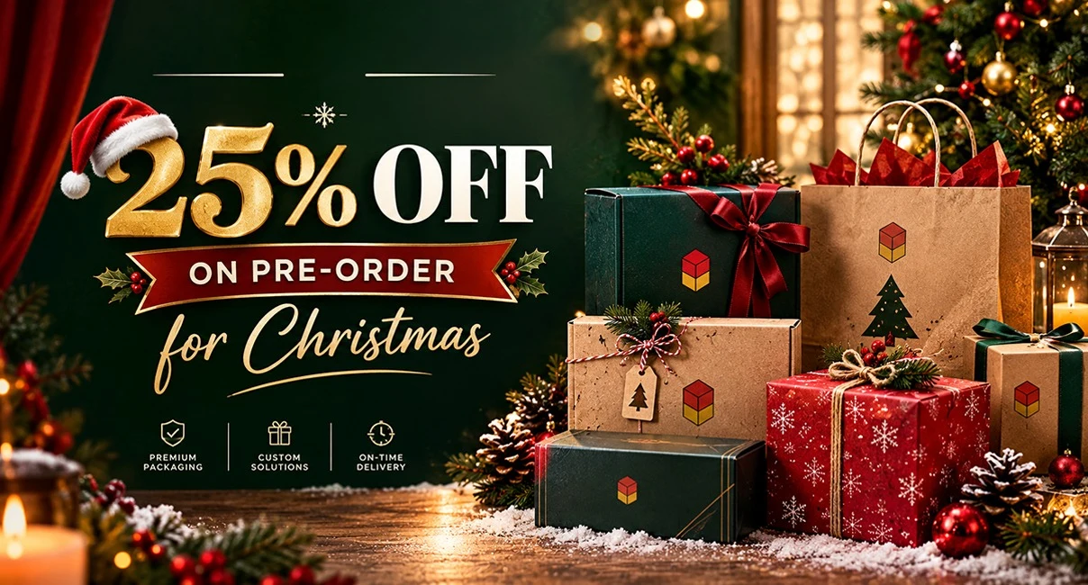 25% off on pre-order for Christmas: premium packaging, custom solutions, on-time delivery